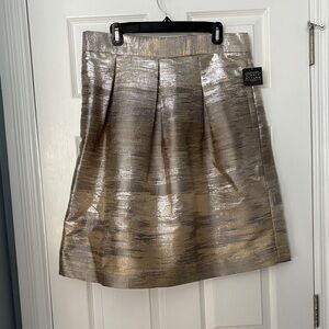 Simply Styled Silver & Gold Festive A-Line Skirt
